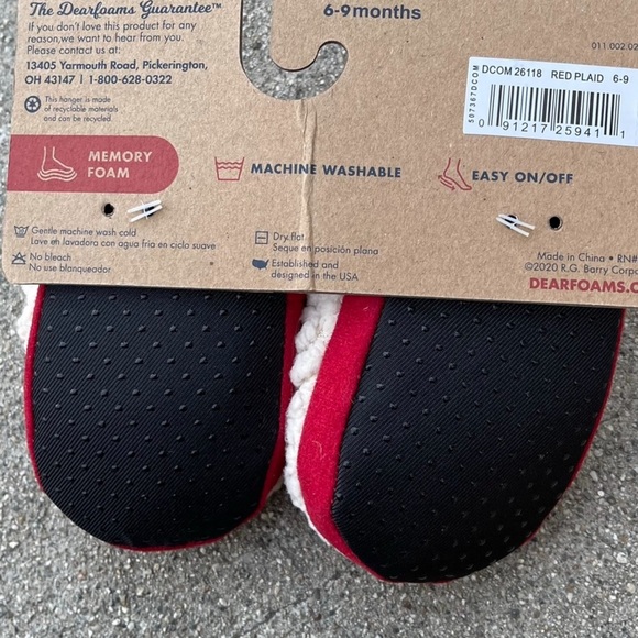 Dearforms BABY BEAR 6-9 months slippers new with tags infant Christmas sherpa - Picture 2 of 3